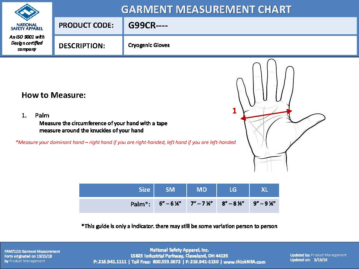 Sizing Chart