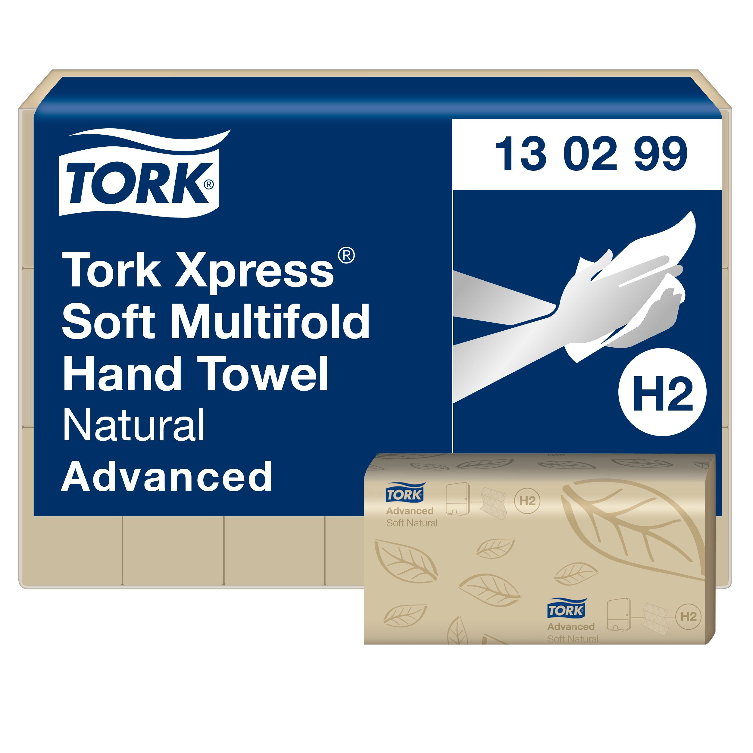 Håndklædeark, 2 lag, M-fold, 3780 ark, Tork Xpress H2