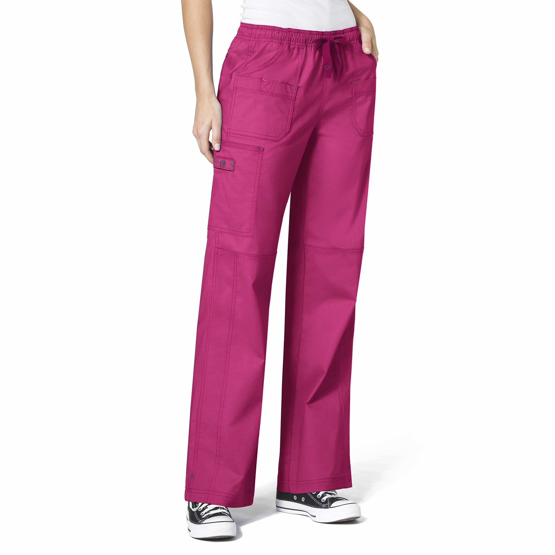 WonderFLEX Women‘s Faith Multi-Pocket Cargo Scrub Pant-Wonder Wink