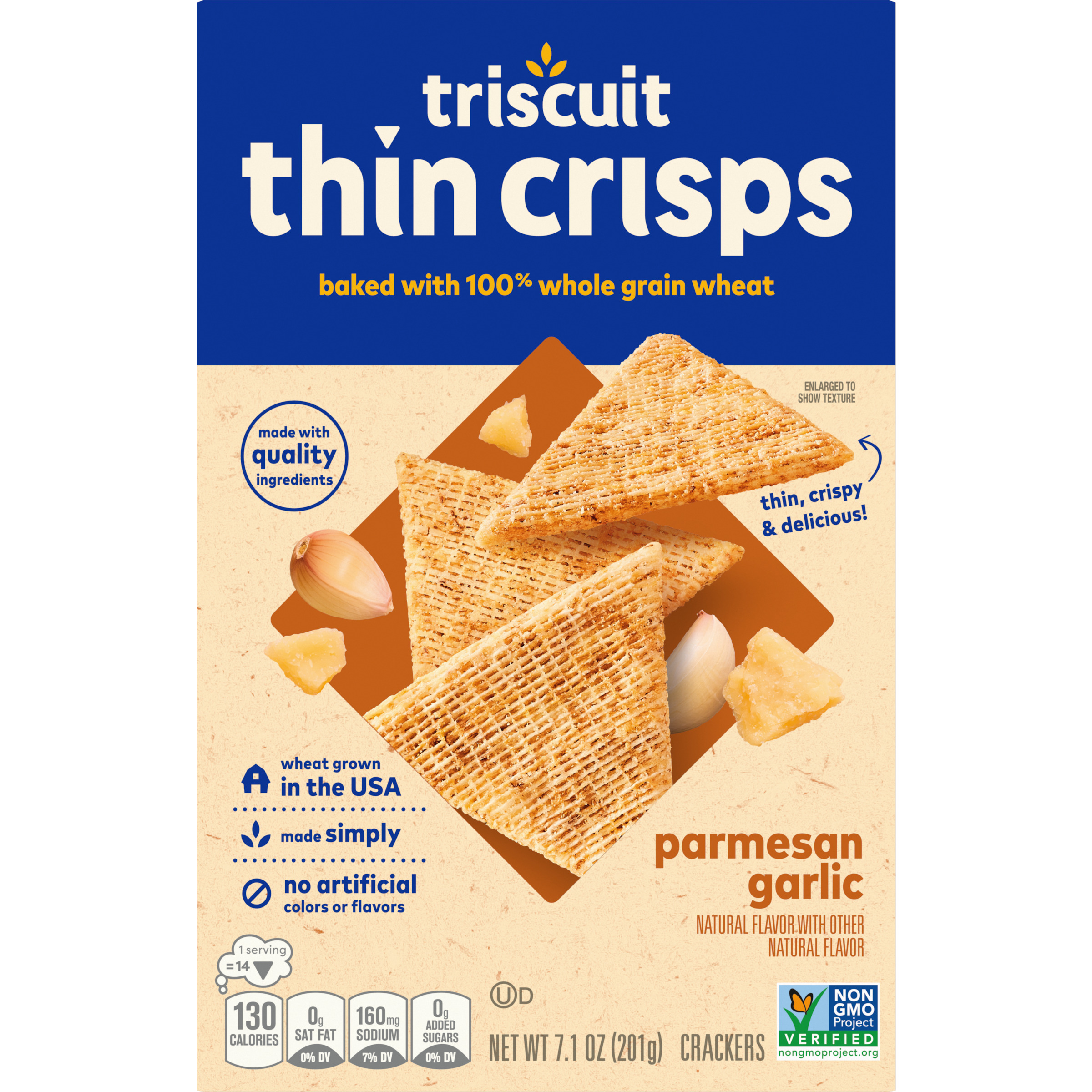 Triscuit Thin Crisps Parmesan Garlic Whole Grain Wheat Crackers, 7.1 oz-thumbnail-3