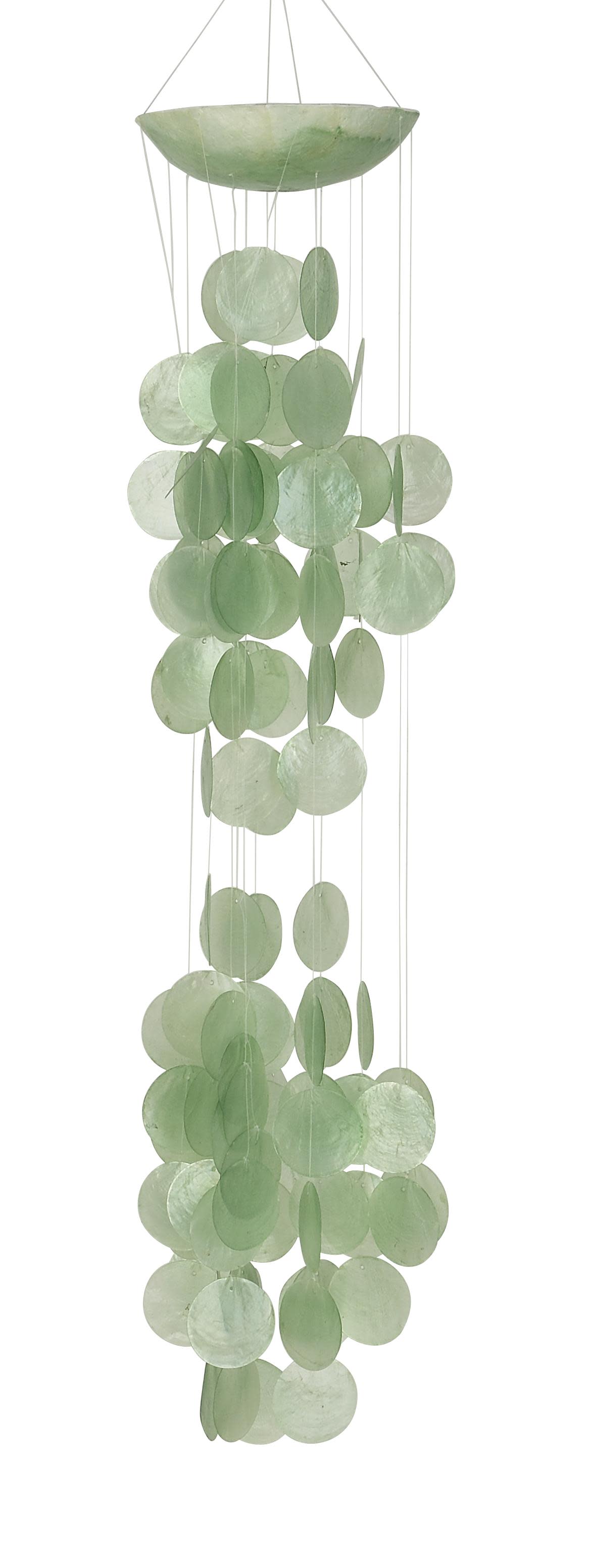 Green Shell  Windchime, 5" x 5" x 27"