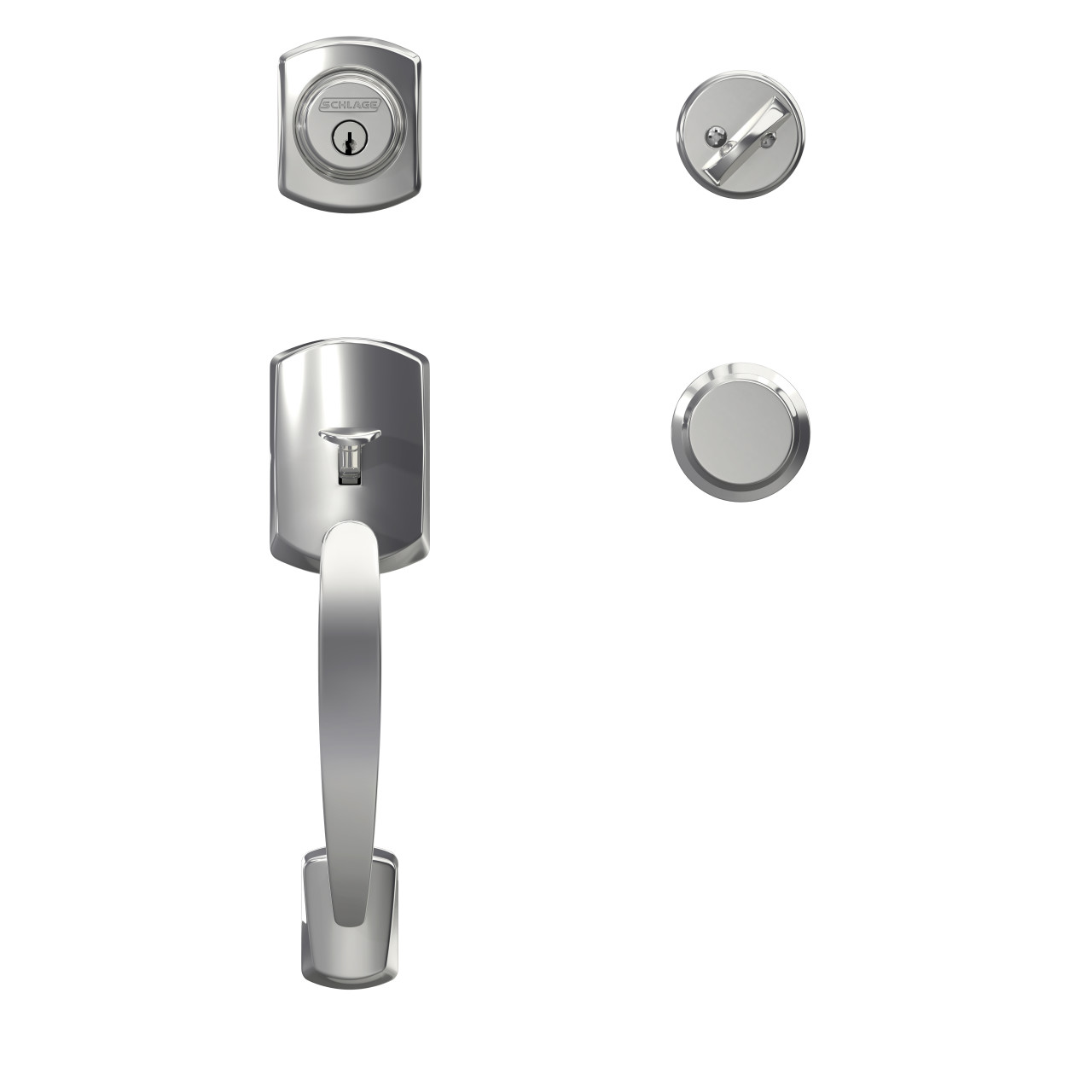 Custom Single Cylinder Handleset and Bowery Knob with Kinsler Trim