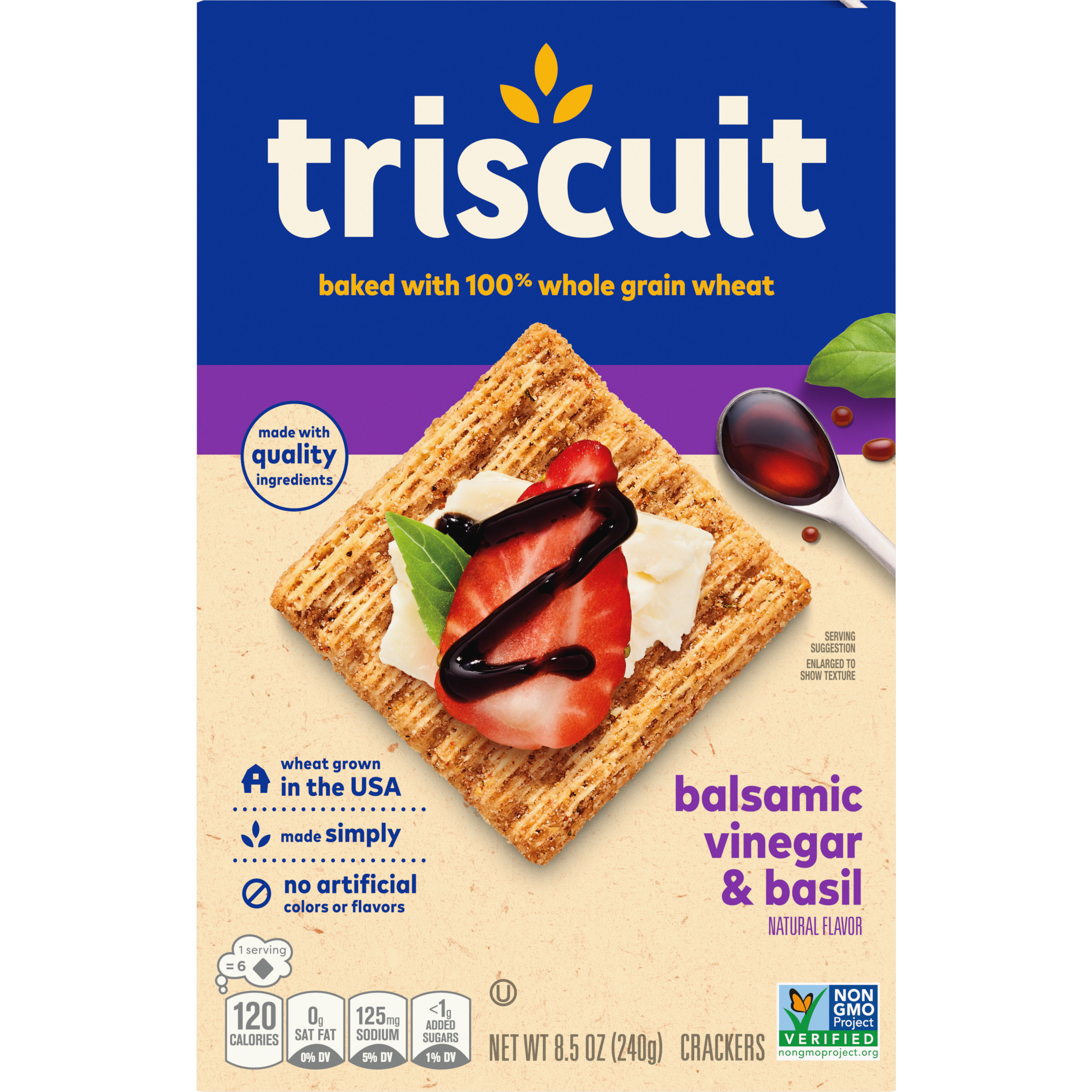 Triscuit Balsamic Vinegar & Basil Whole Wheat Crackers, 8.5 oz-thumbnail-3