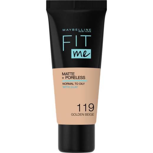 maybelline new york fit me matte+poreless fondöten - 119 golden beige