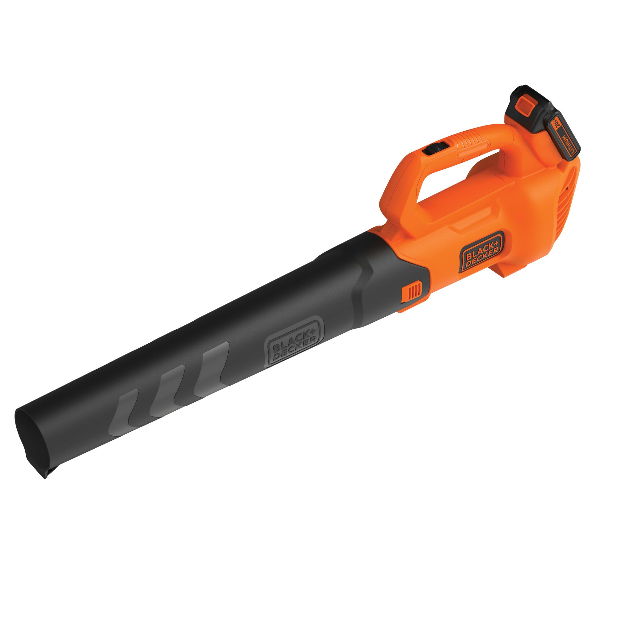 Profile of 20 volt max axial leaf blower and string trimmer combo kit.