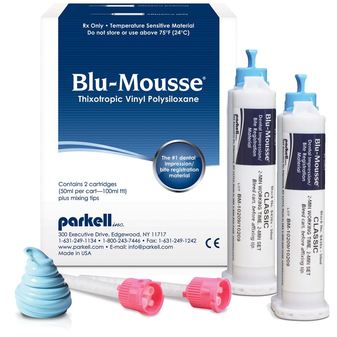 Parkell Scent-free Blu-Mousse  Classic in split cartridge