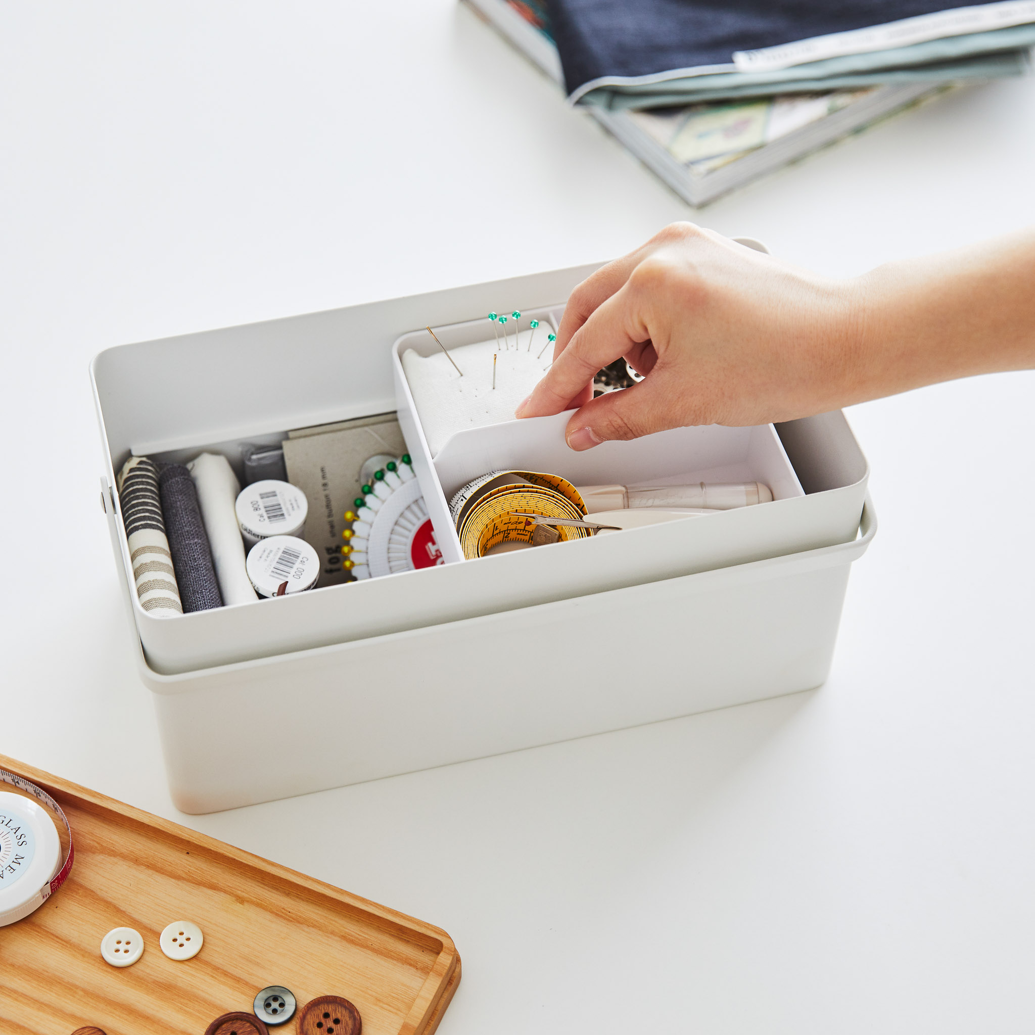 Sewing Box : Sliding Storage