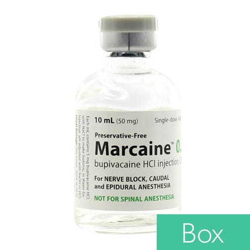 Marcaine® 0.5%, 5mg/ml 10ml Single Dose Vial - 10/Box