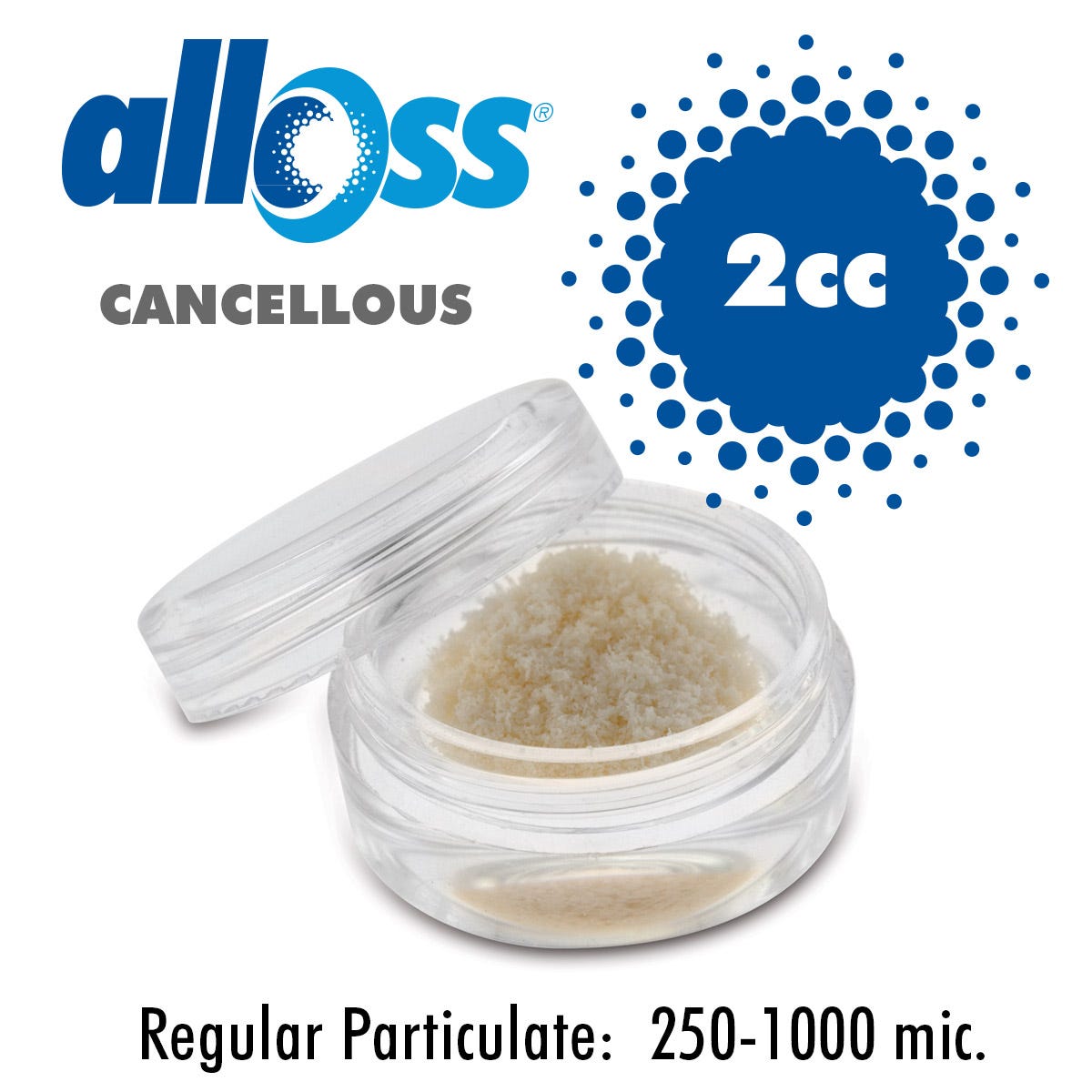 alloOss® Cancellous Particulate 250-1000 um (2.0cc)
