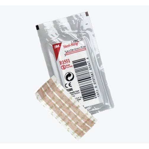 Steri-Strip™ Blend Tone Skin Closures, 1/4" x 3", Tan, Non-Reinforced, 3 Strips/Envelope, - 50 Envelopes/Box