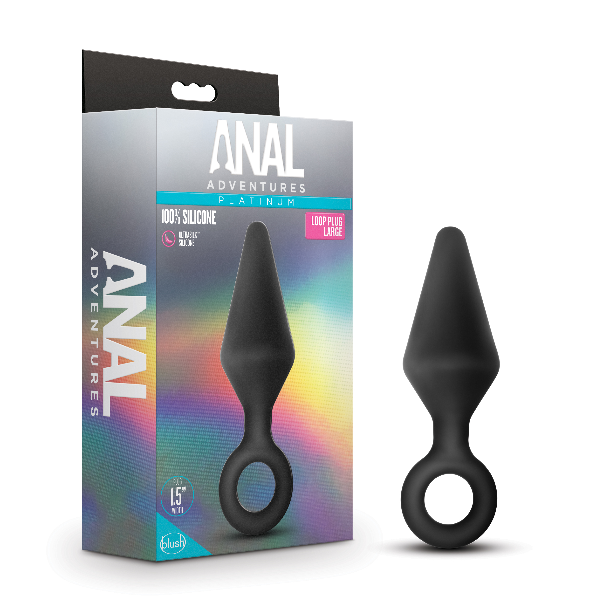 Blush Anal Adventures Platinum Loop Black 5.25-Inch Anal Plug