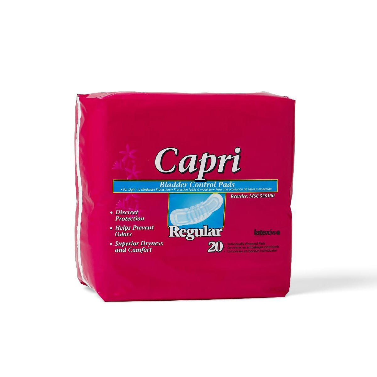 Capri Bladder Control Pads Regular - 180/Case