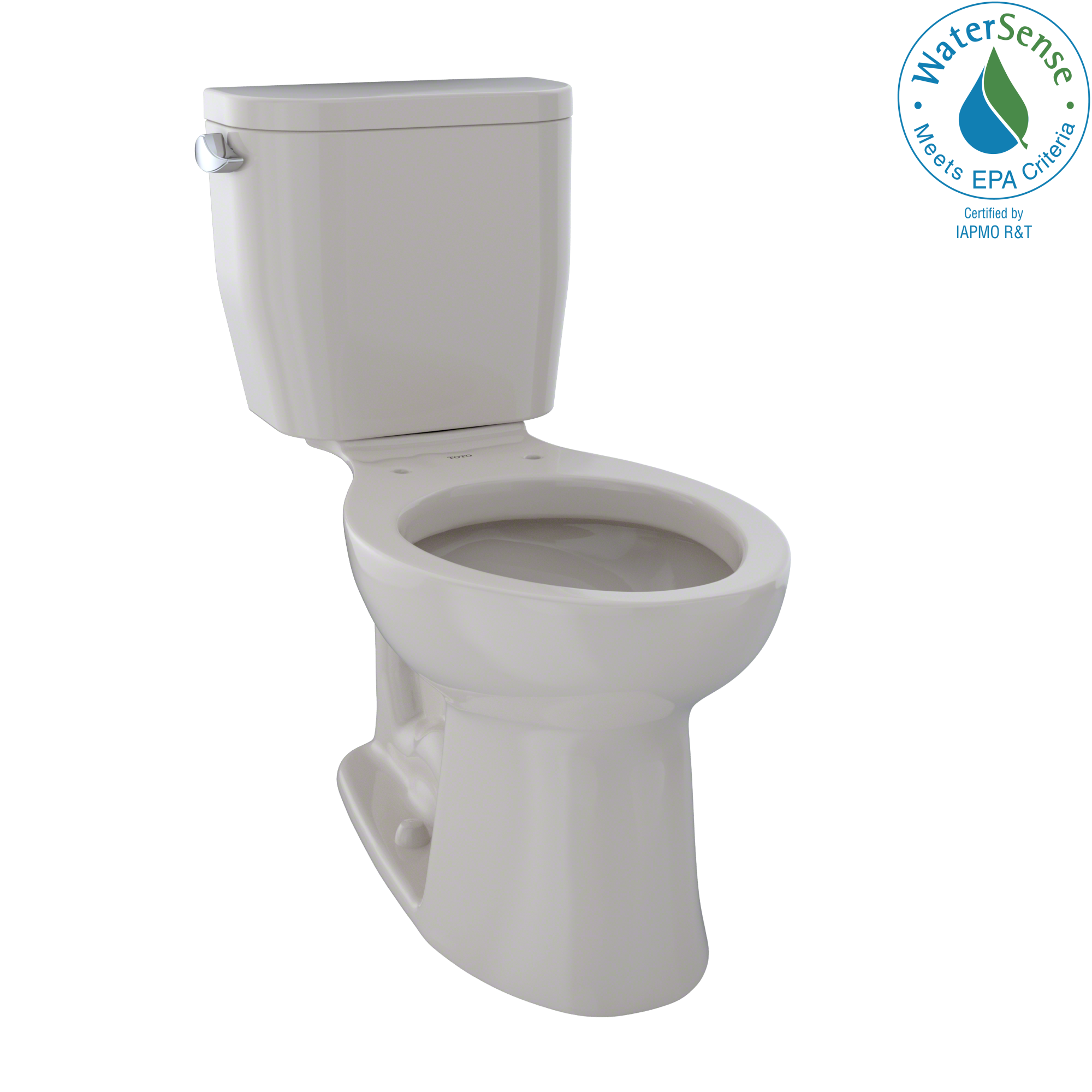 TOTO Entrada Two-Piece Elongated 1.28 GPF Universal Height Toilet, Sedona Beige, Vitreous China, CST244EF#12