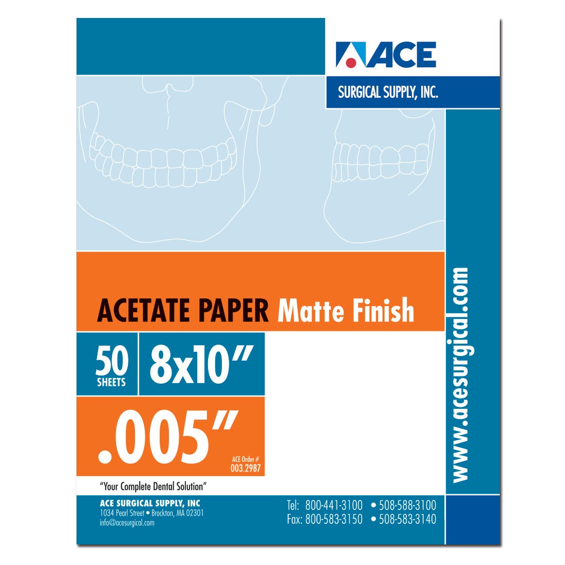 Acetate Paper .005"- 50 sheets/pokg