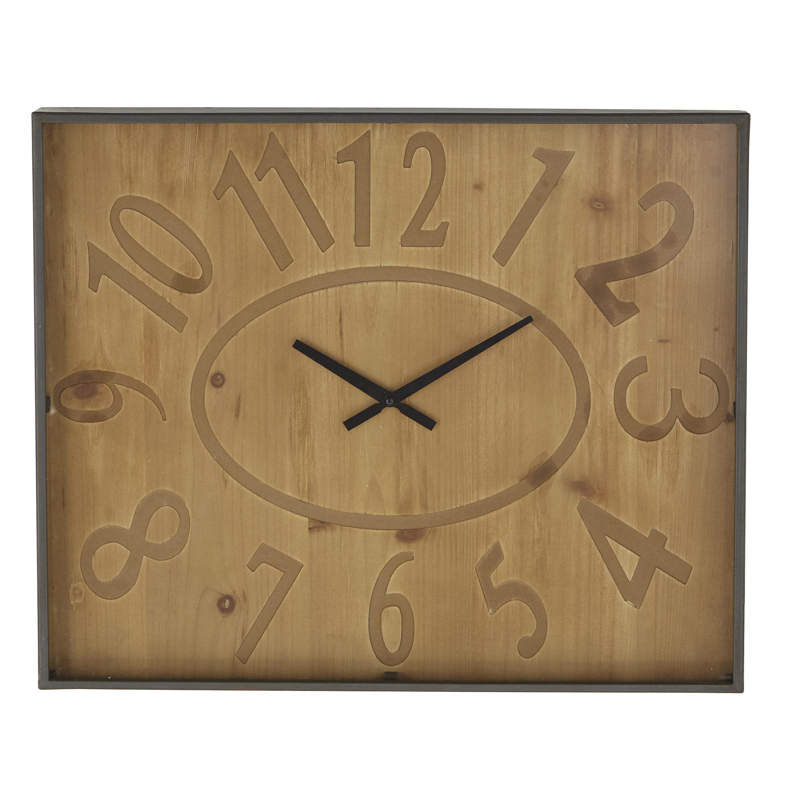 Brown Wooden  Wall Clock, 20" x 2" x 16"