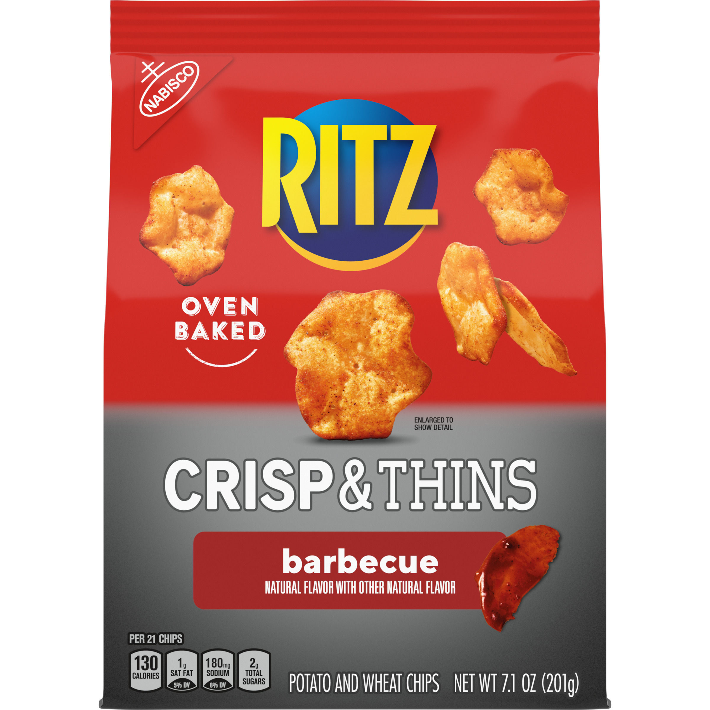 RITZ Crisp and Thins Barbecue Chips, 7.1 oz-thumbnail-1