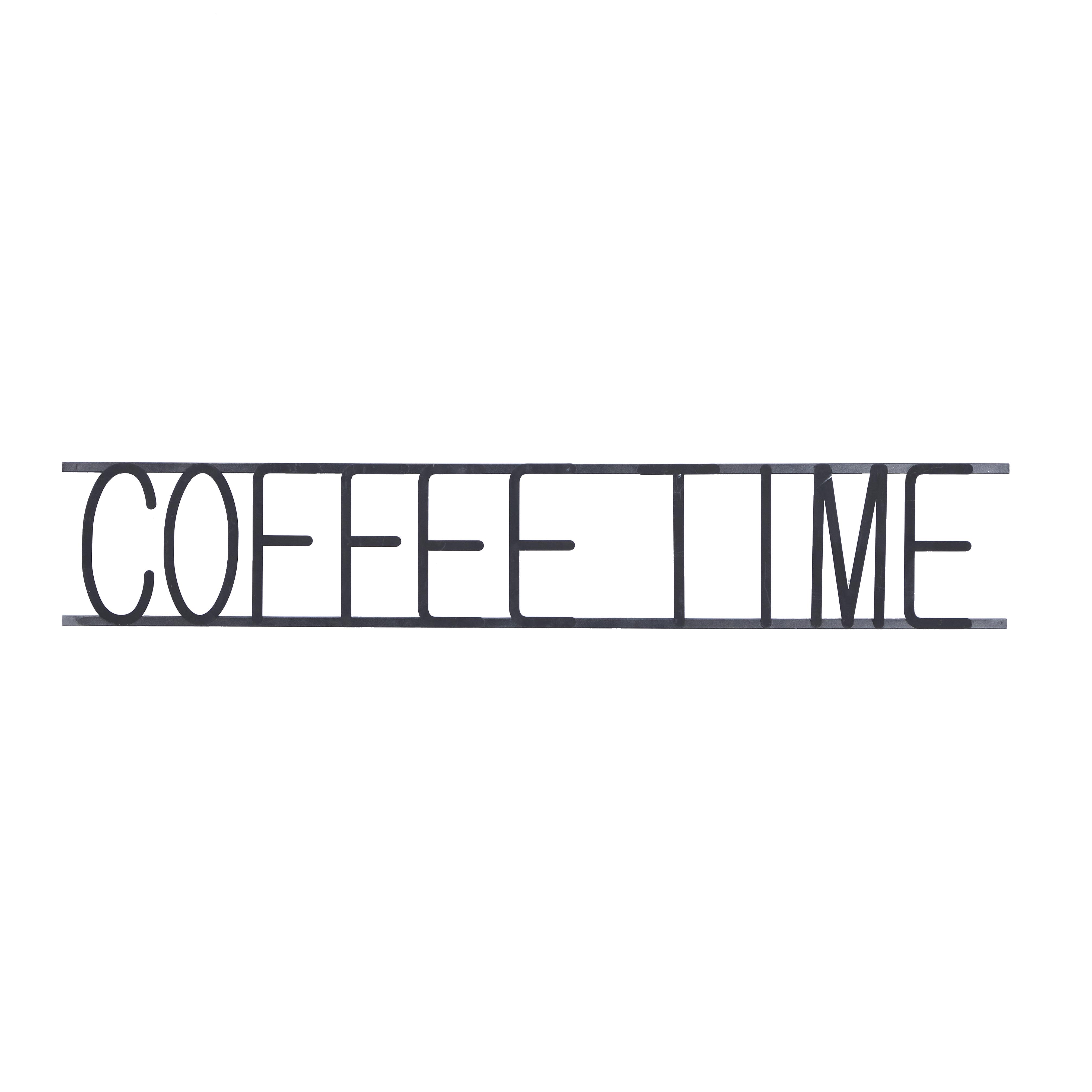 Black Metal Sign Wall Decor, 46" x 1" x 8"