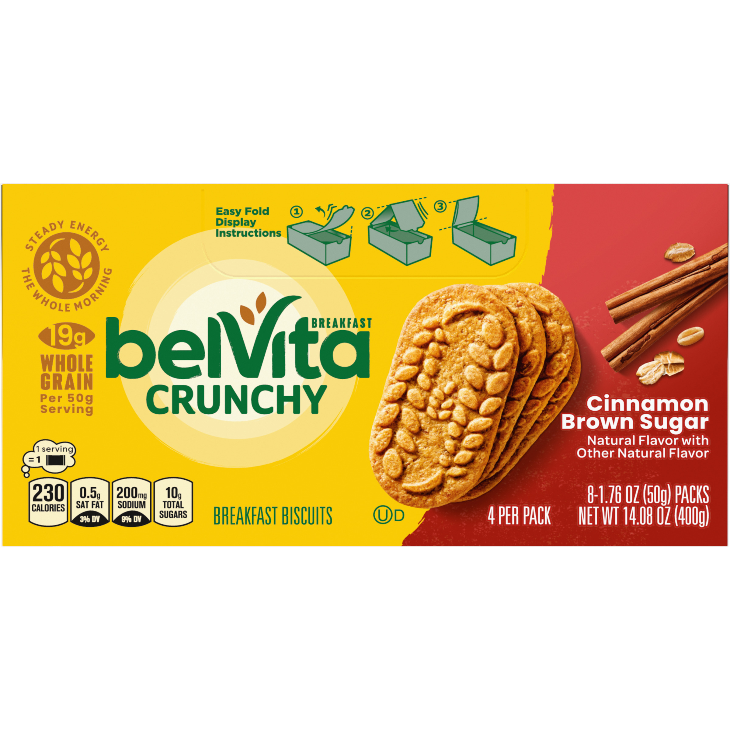 BELVITA Crunchy Cinnamon Brown Sugar Breakfast Biscuits 14.08 OZ-thumbnail-2