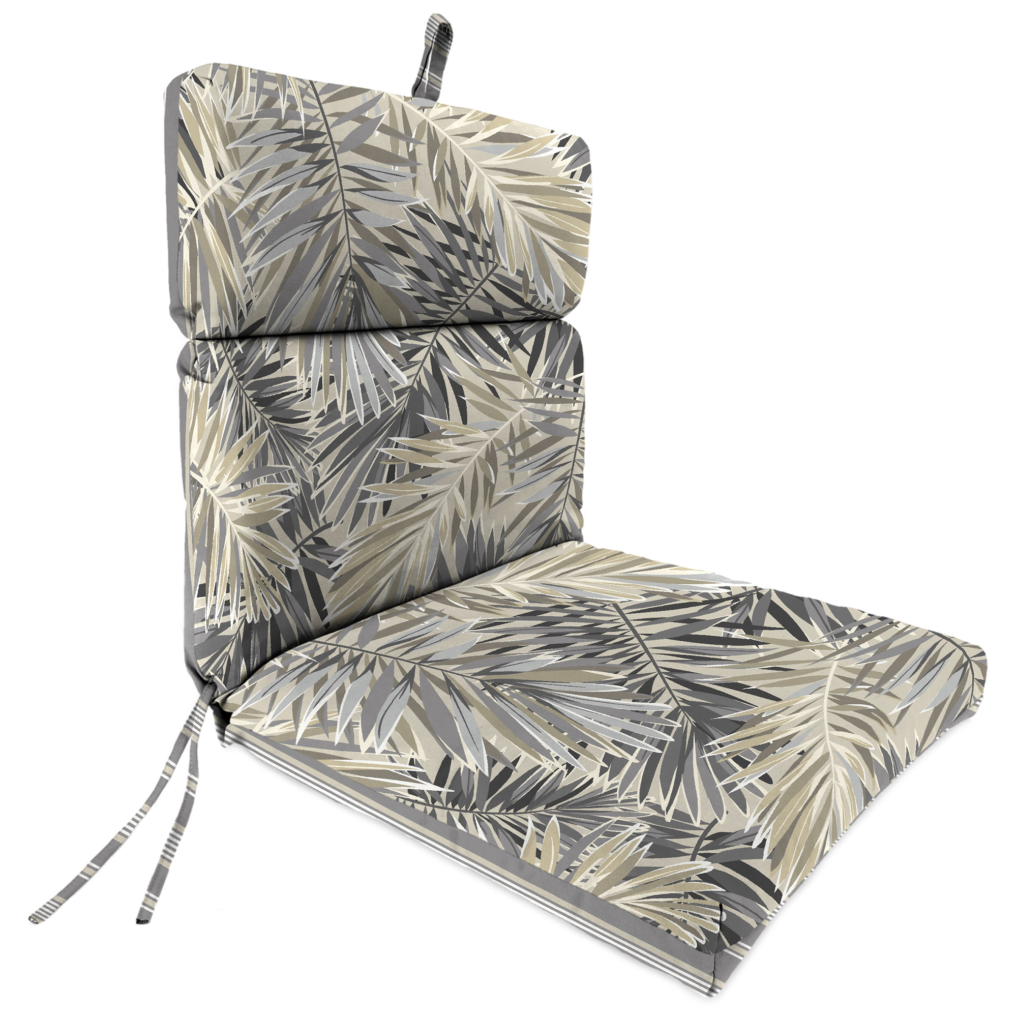 New Outdoor Dining Lounge Chair Cushion with Ties and Loop 22" x 44", UV Treated - Picture 14 of 19