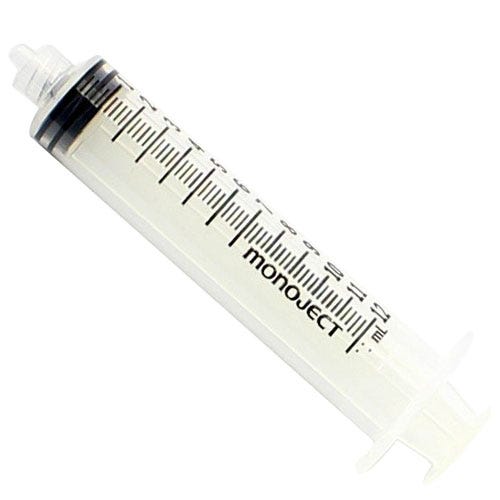 Syringe Luer Lock w/o Tip Cap 12cc - 80/Box