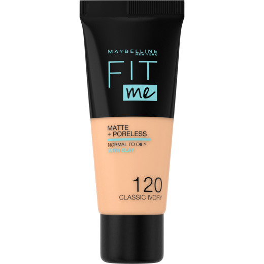 maybelline new york fit me matte+poreless fondöten - 120 classic ivory