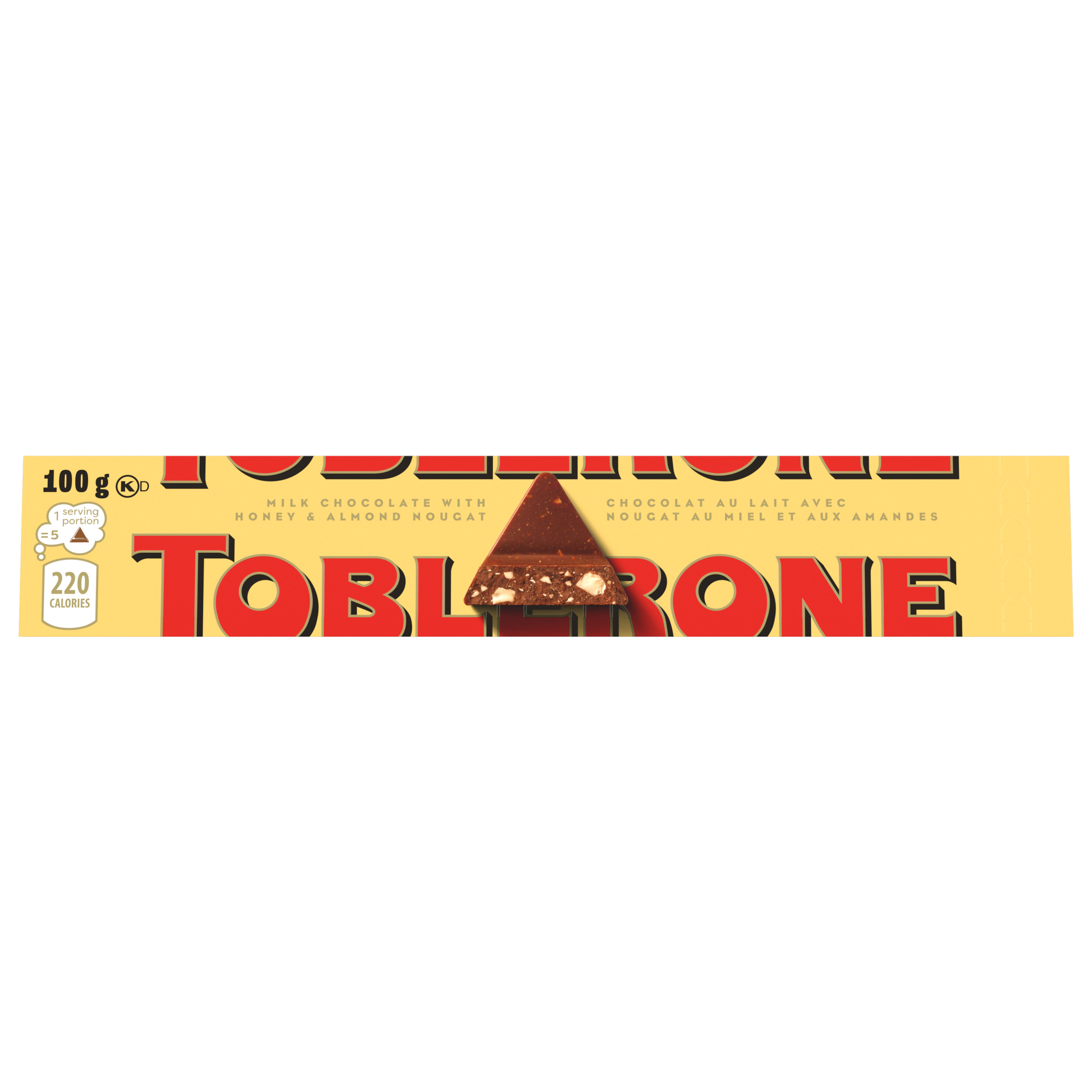 TOBLERONE Milk Chocolate with Honey and Almond Nougat Bar (100 g)-0