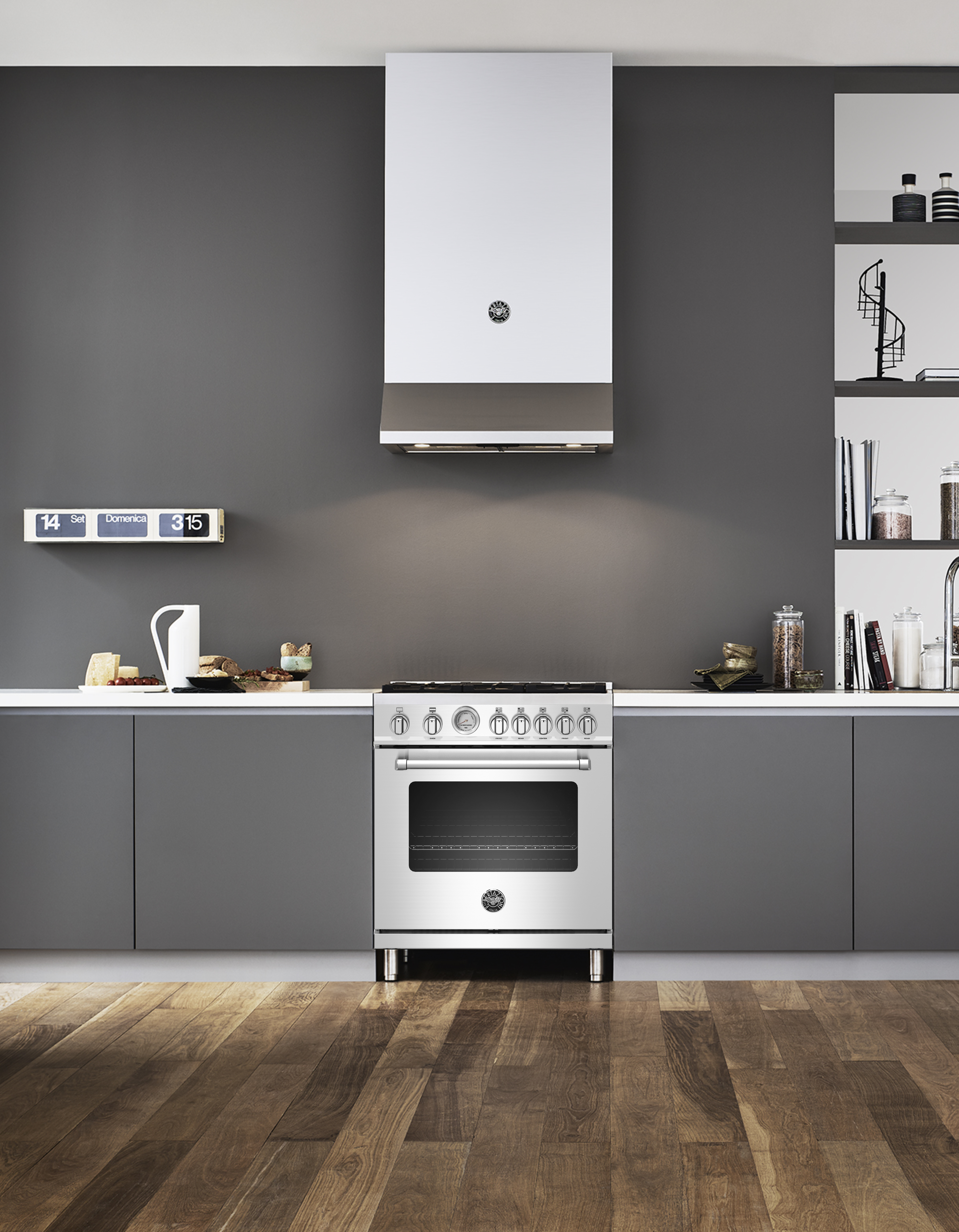Bertazzoni 30" Master Series range - Gas oven - 5 aluminum burners - LP version