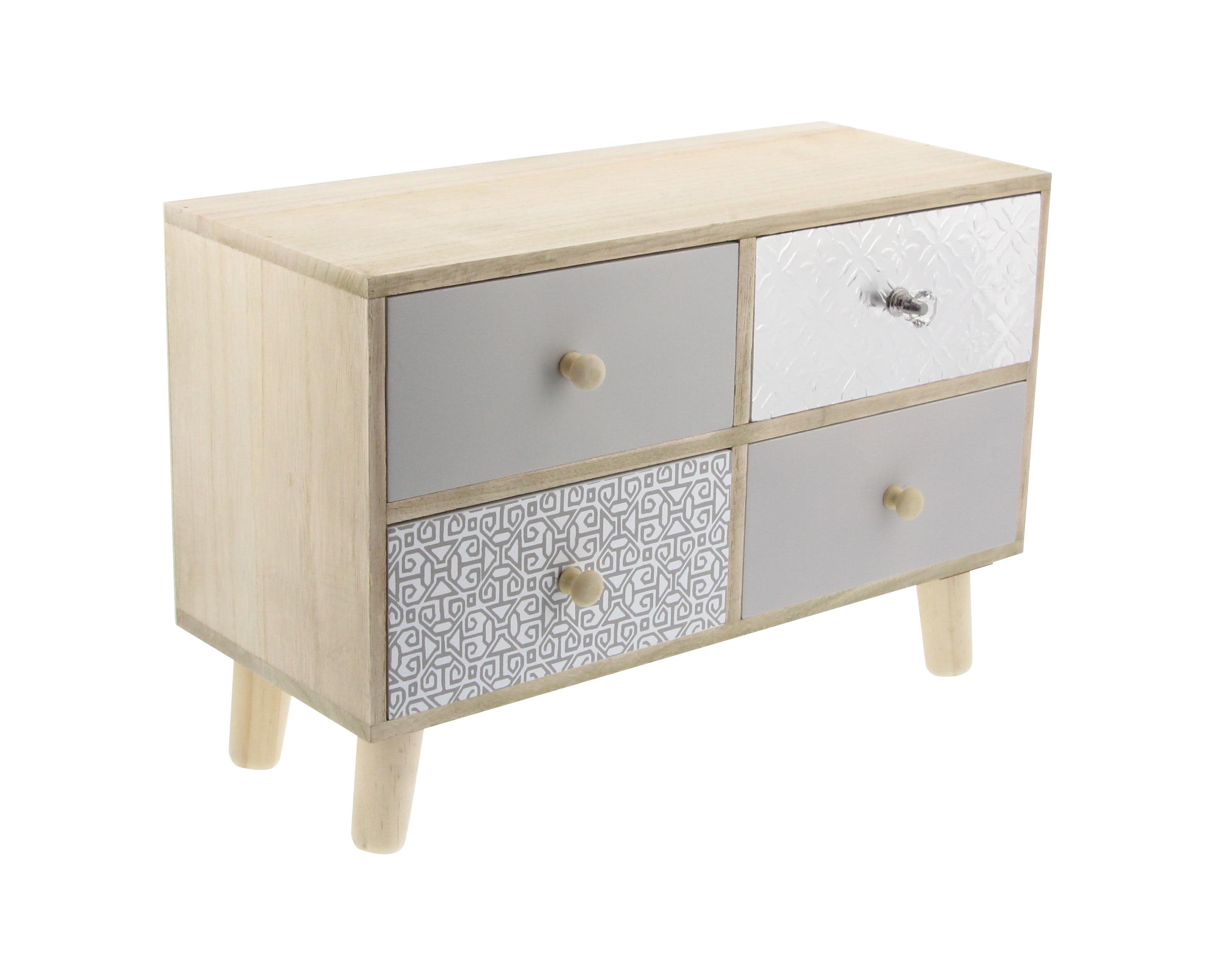 Brown Wooden  Jewelry Box, 16" x 7" x 10"