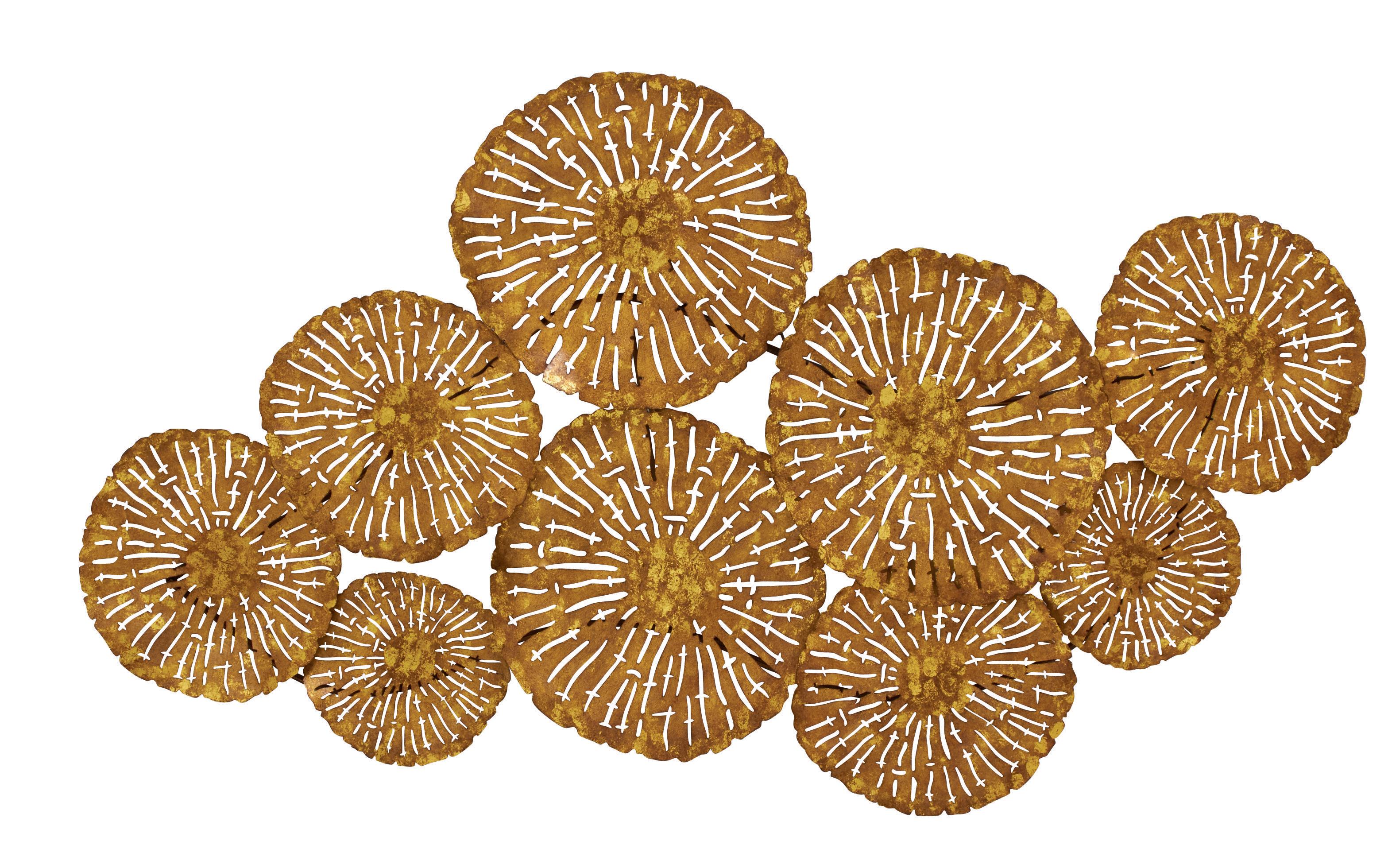 Brown Metal Rustic Floral Wall Decor, 42" x 22"