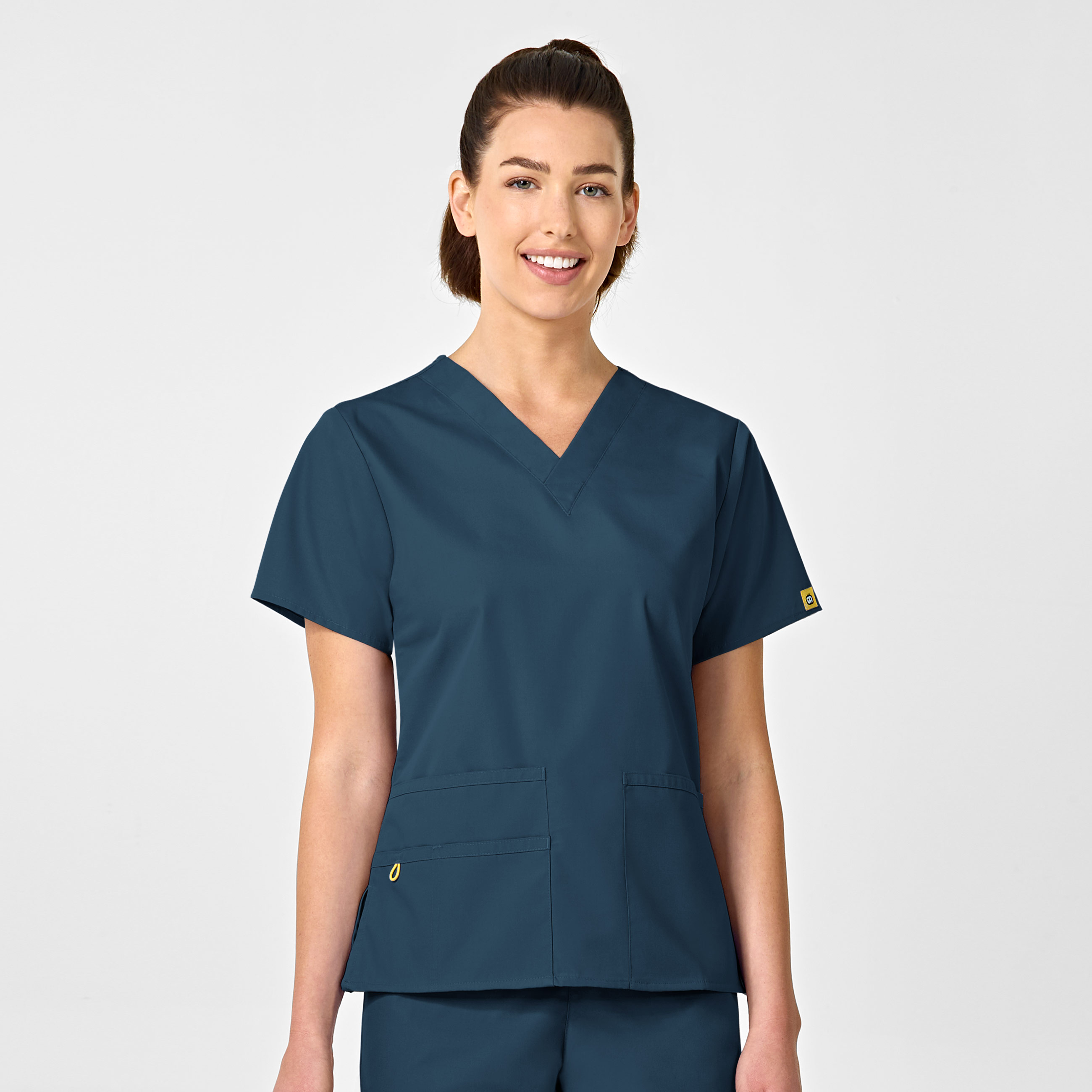 Origins Bravo-Women&#8216;s V-Neck Scrub Top-Wonder Wink