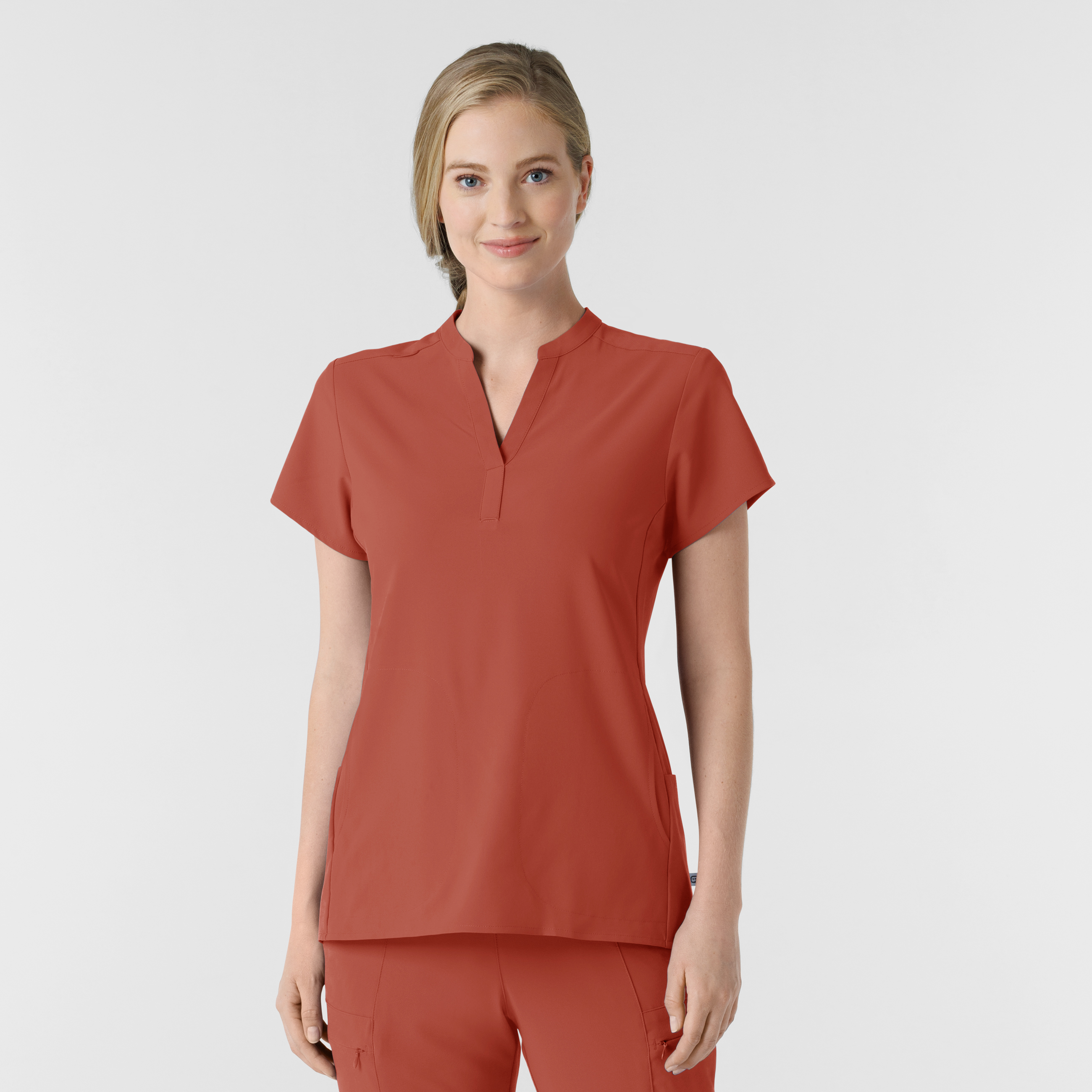 RENEW Women&#39;s Mandarin Collar Scrub Top-Wonder Wink