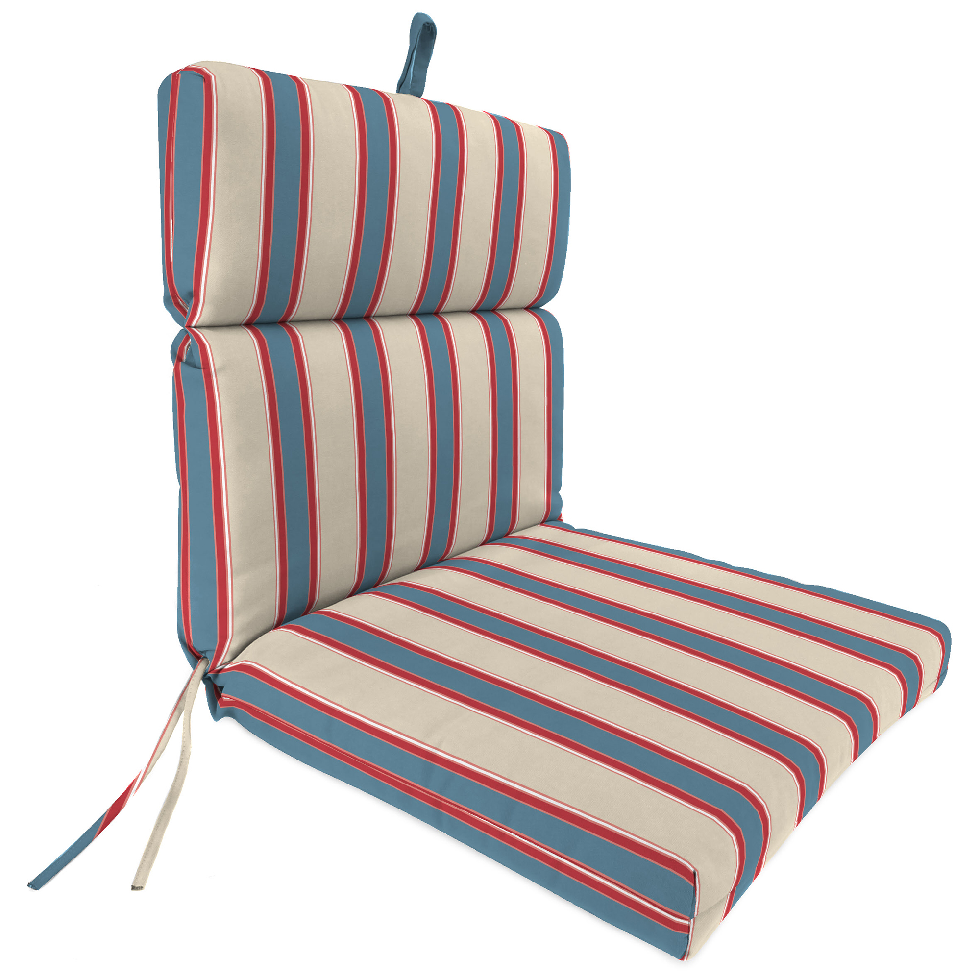 New Outdoor Dining Lounge Chair Cushion with Ties and Loop 22" x 44", UV Treated - Picture 9 of 19