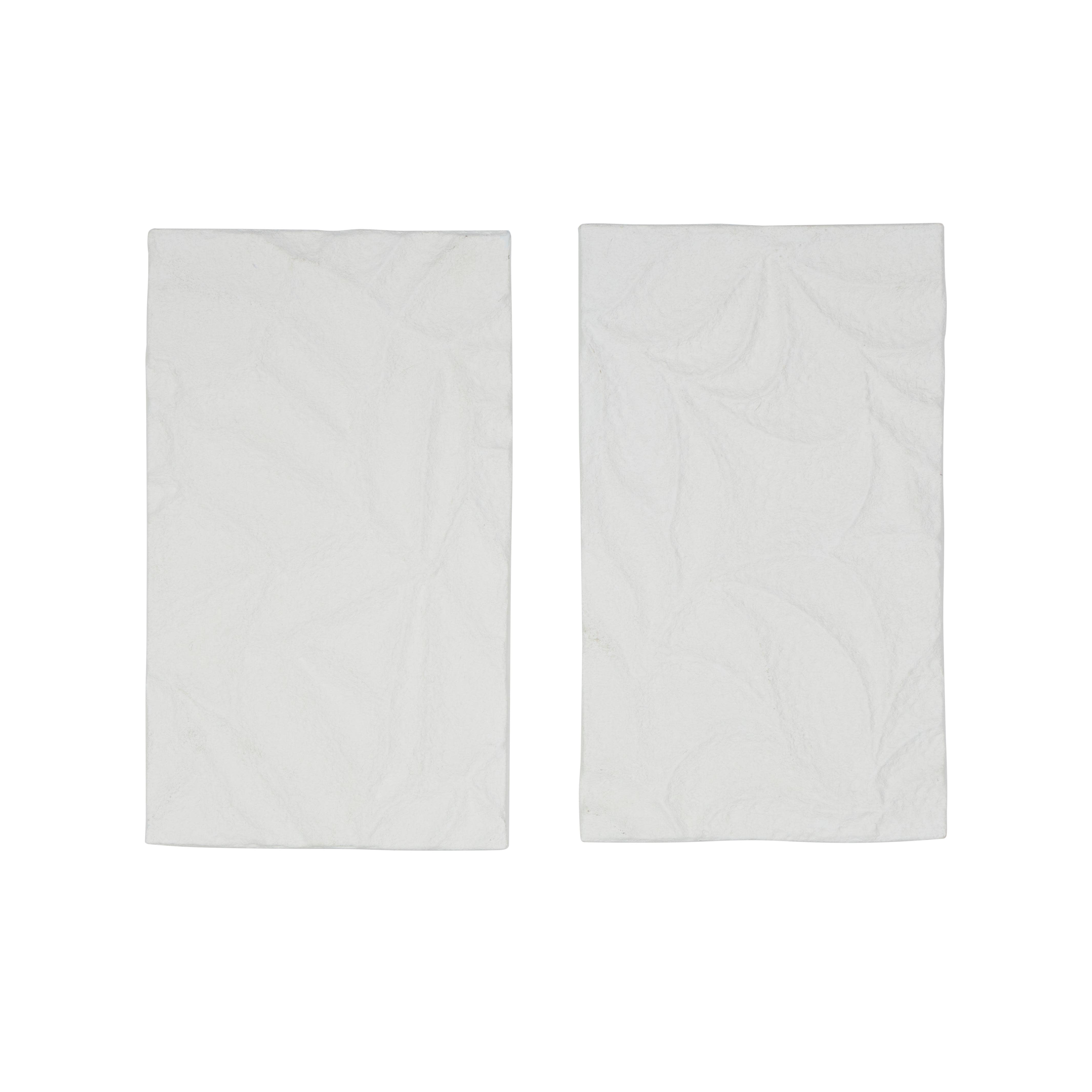 White Metal Leaf Embossed Home Wall Decor, Set of 2 10\"W, 18\"H !!!!6 SETS OF 2!!!