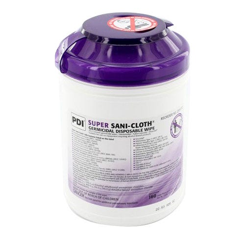 Sani-Cloth® Super 6"x 6 3/4" Wipe 55% Alcohol 160/container