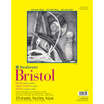 Strathmore 300 Series Bristol Pad, Vellum Finish, Tape Binding, 20 Sheet, 11x14 inch