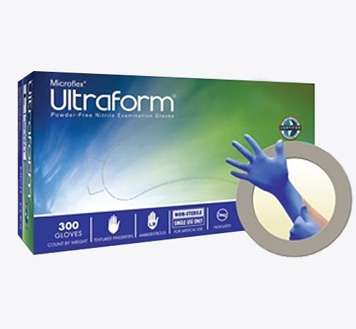 Microflex Ultraform ® Exam Glove Medium/Large Nitrile- 300/Box