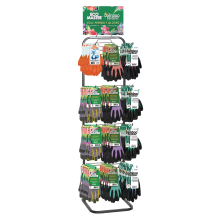 Bellingham PL12ECO ECO-FRIENDLY™ Garden Gloves 12 Peg Planogram, 144 Pairs