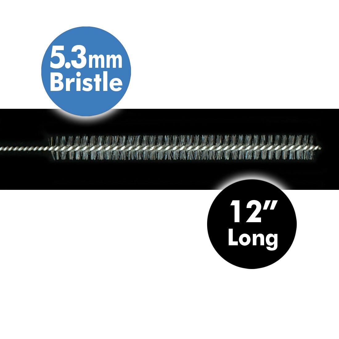 ACE Autoclavable Cleaning Brushes, medium, 5.3mm bristle diameter, 12" long -12/Pkg