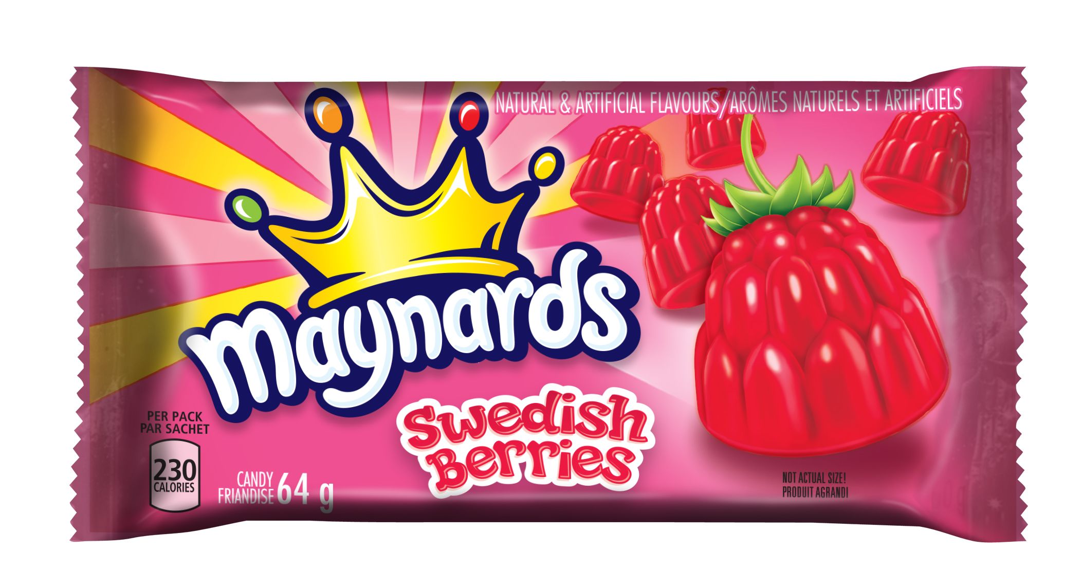 Maynards Swedish Berries Gummy Candy, 64g-thumbnail-0