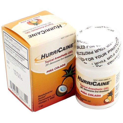 HurriCaine® Topical Anesthetic Gel 1 oz Jar, Pina Colada