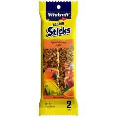 Image of Vitakraft Crunch Sticks Conure Treat Apple & Orange Flavor – 2 Sticks