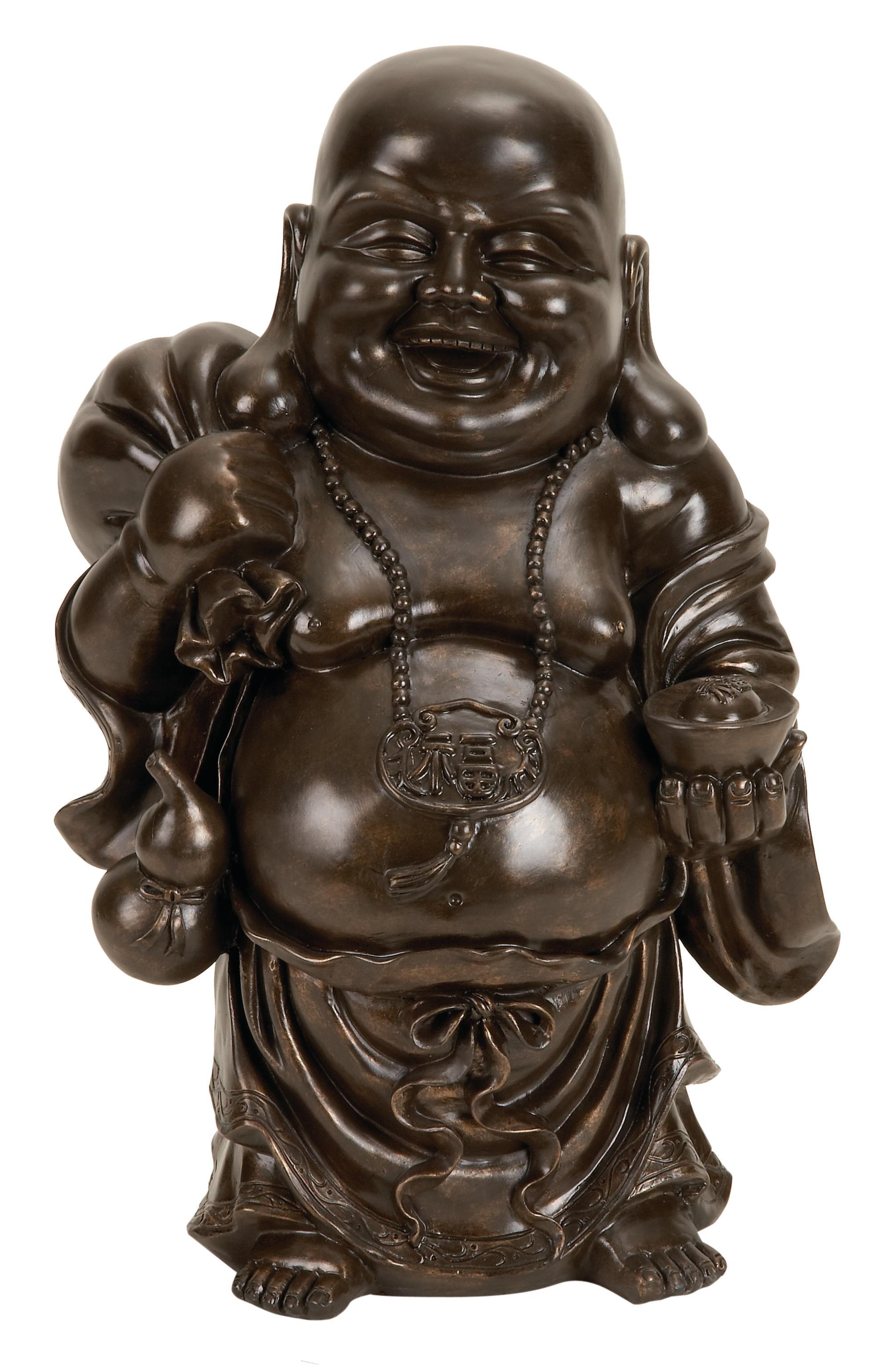Brown Polystone  Sculpture, 12" x 9" x 18"