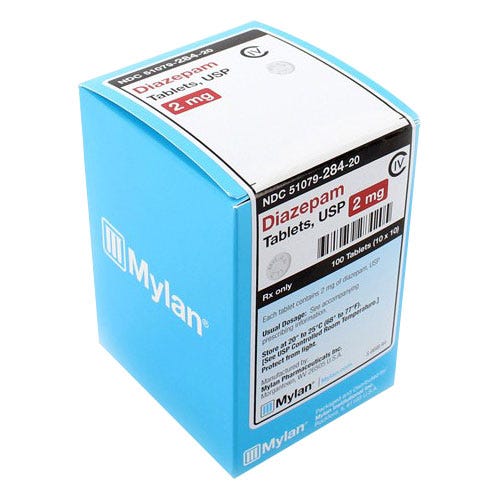 Diazepam 2mg Tabs - 100/Box