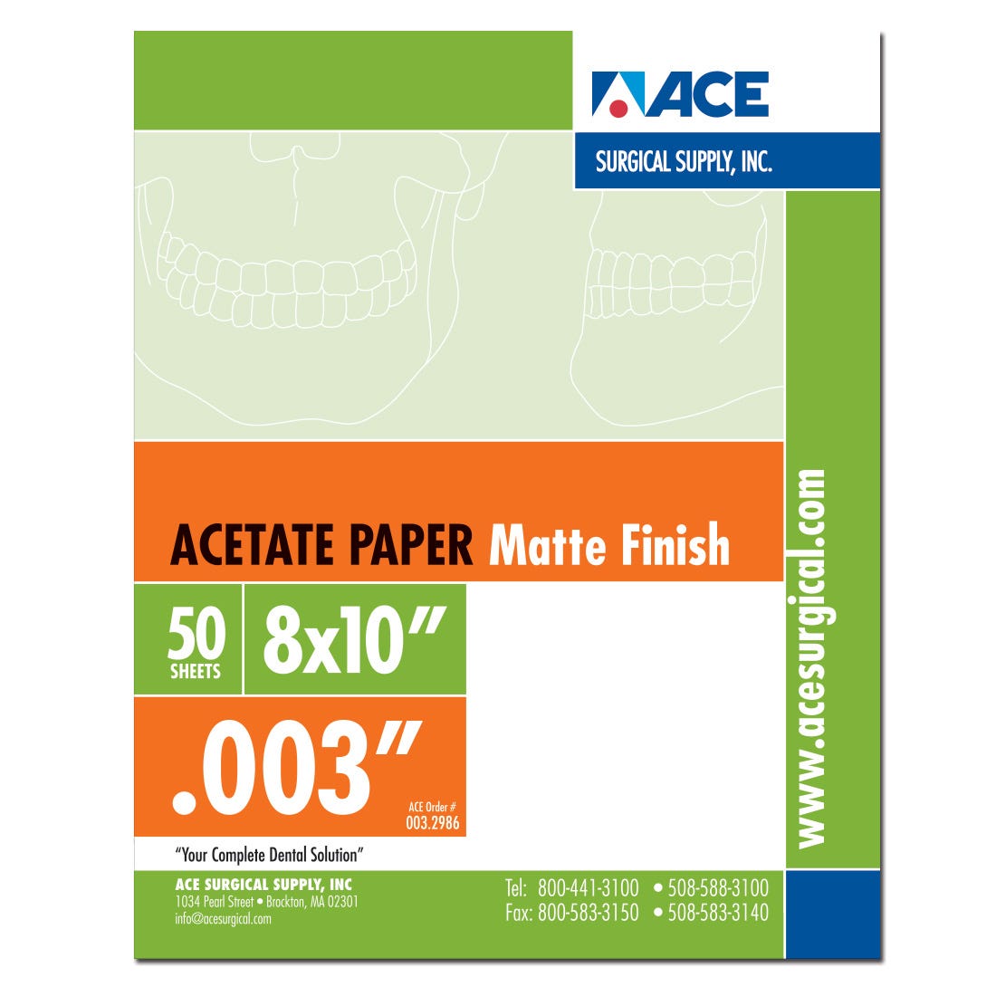 Acetate Paper .003"- 50 sheets/pkg