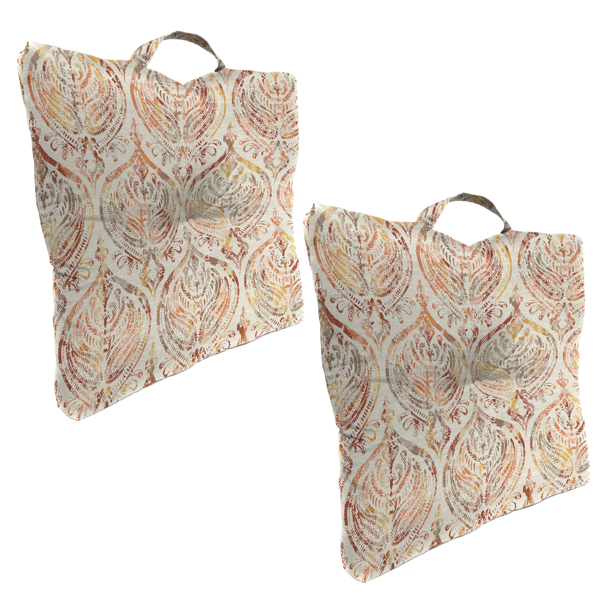 20" x 20" Tufted Outdoor Floor Cushion with Handle (Set of 2) - Foto 8 di 10
