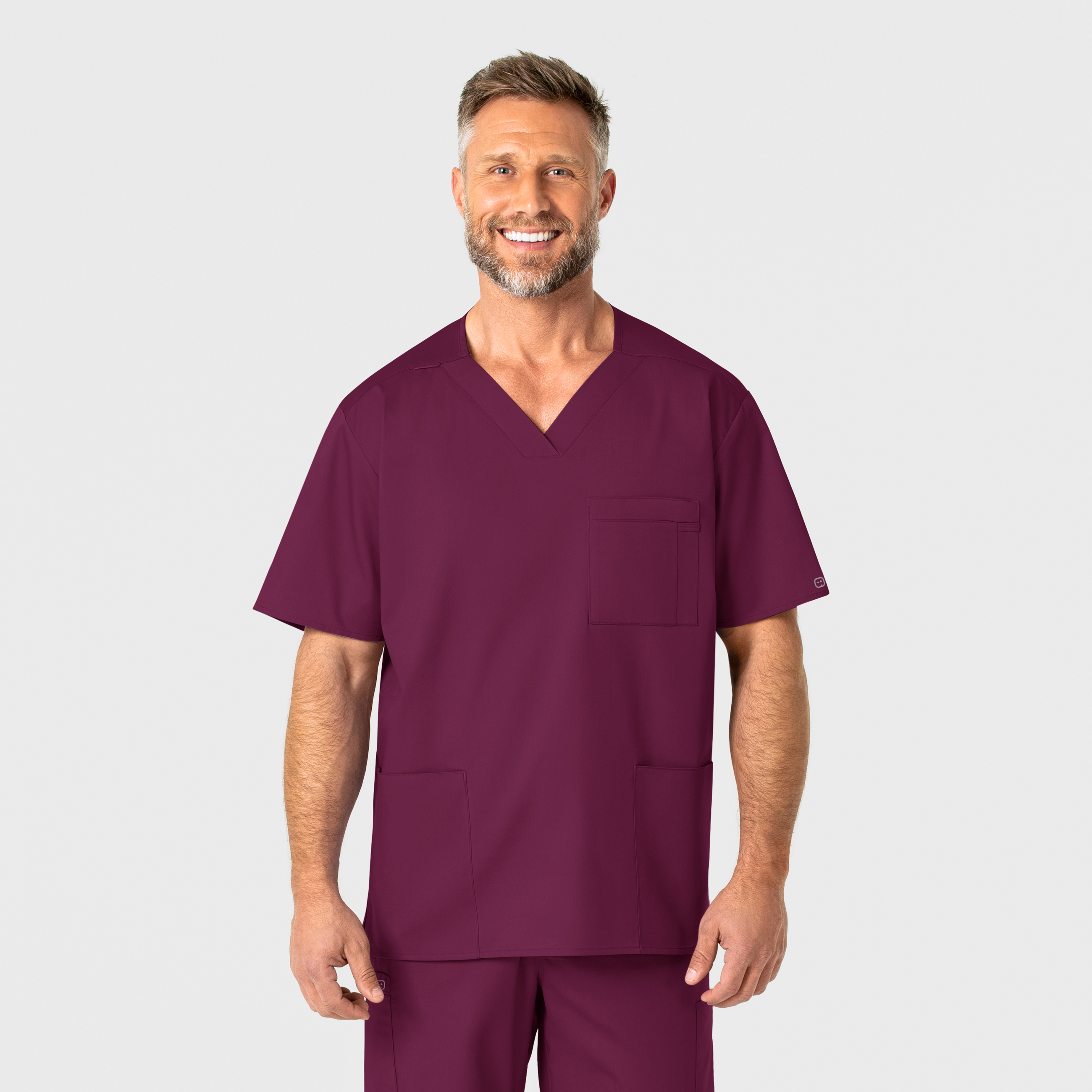 WonderWORK Men‘s V-Neck Scrub Top-Wonder Wink