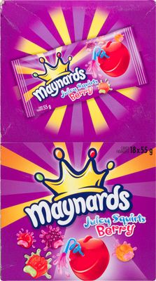 Maynards Juicy Squirts Berry Candy, 55g, (Pack of 18)-2
