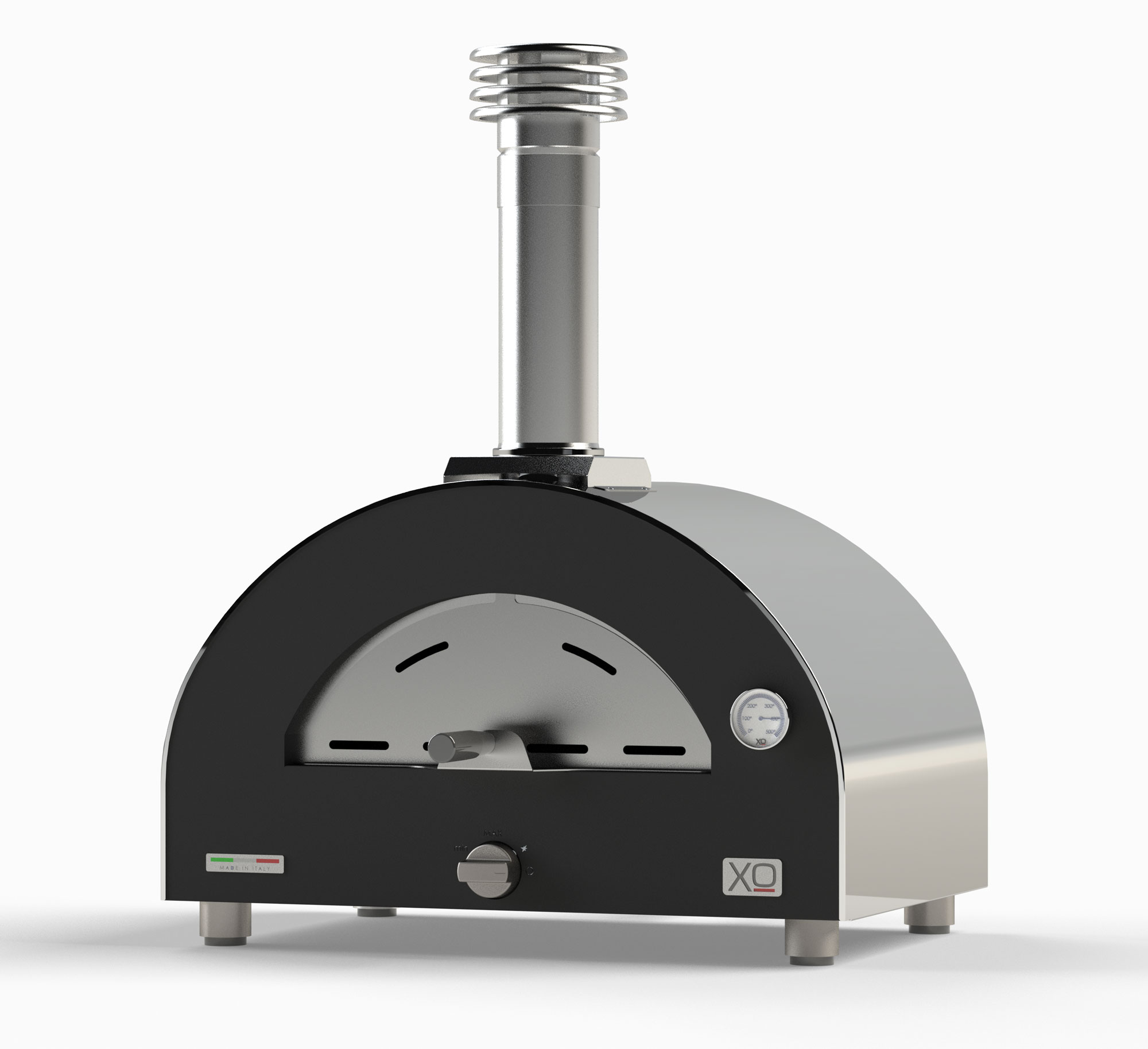 XO Appliances Tabletop Gas Fired Pizza Oven Stainless Steel, NG