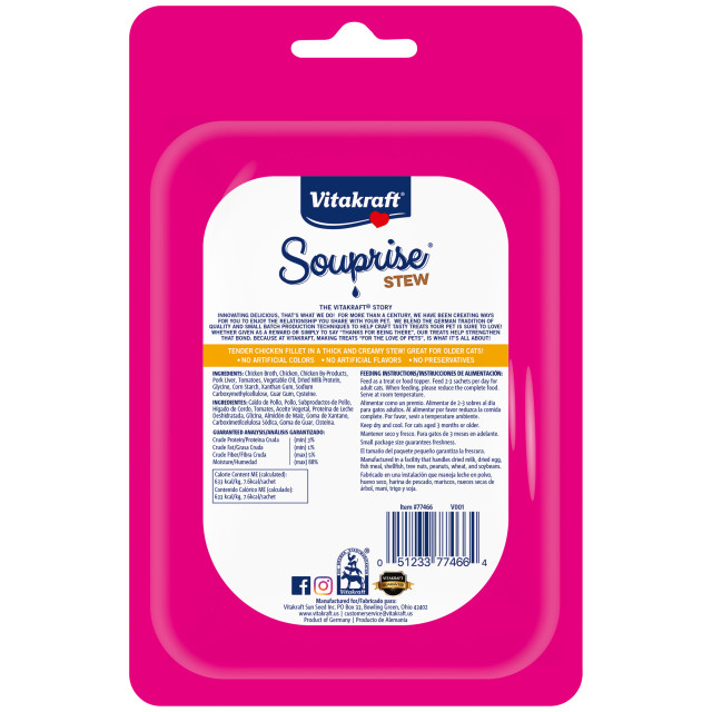 Back-Image showing Souprise® Stew, Chicken and Tomato, 5 Pack