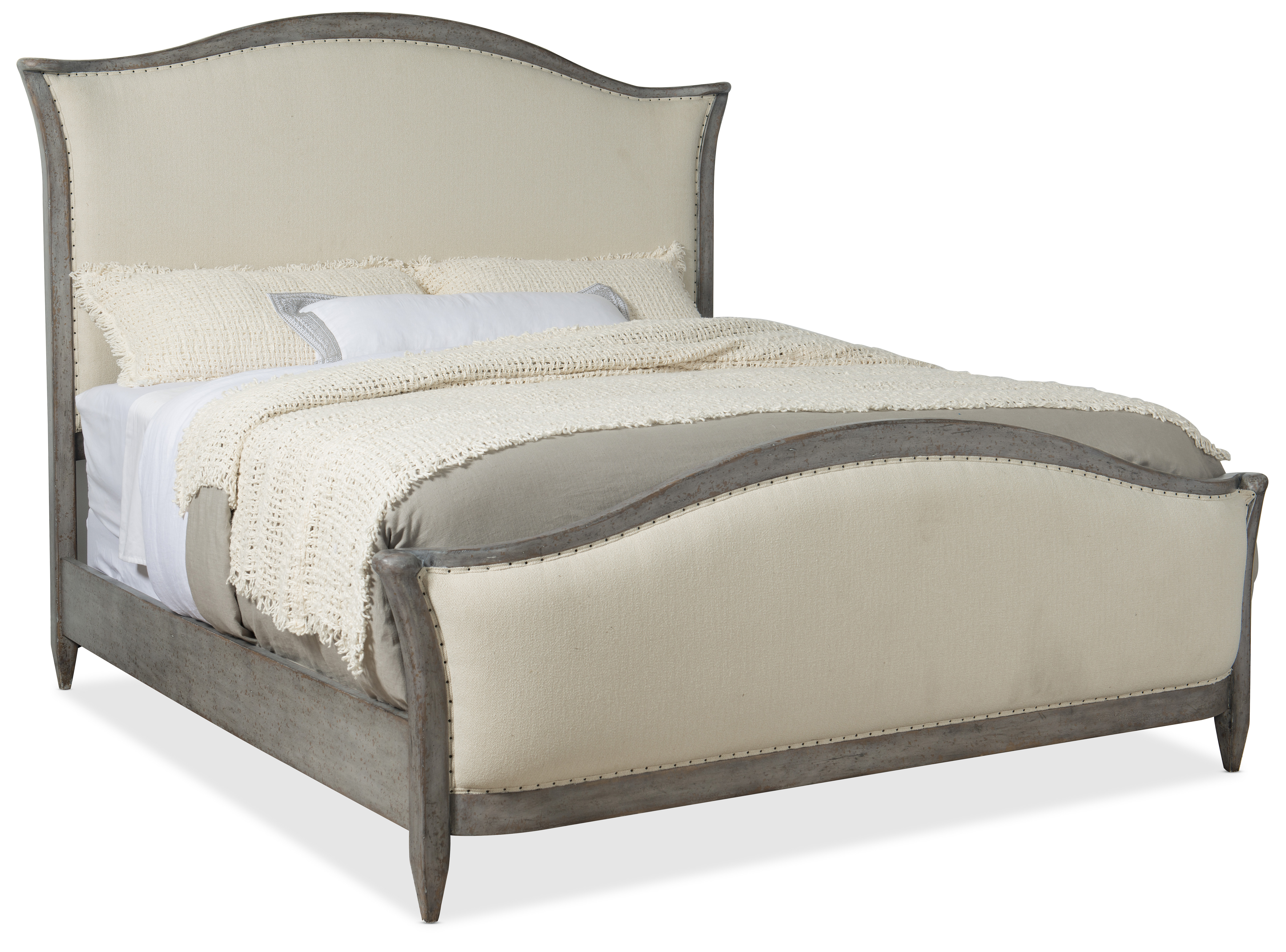 Picture of Queen Upholstered Bed Speck Gray